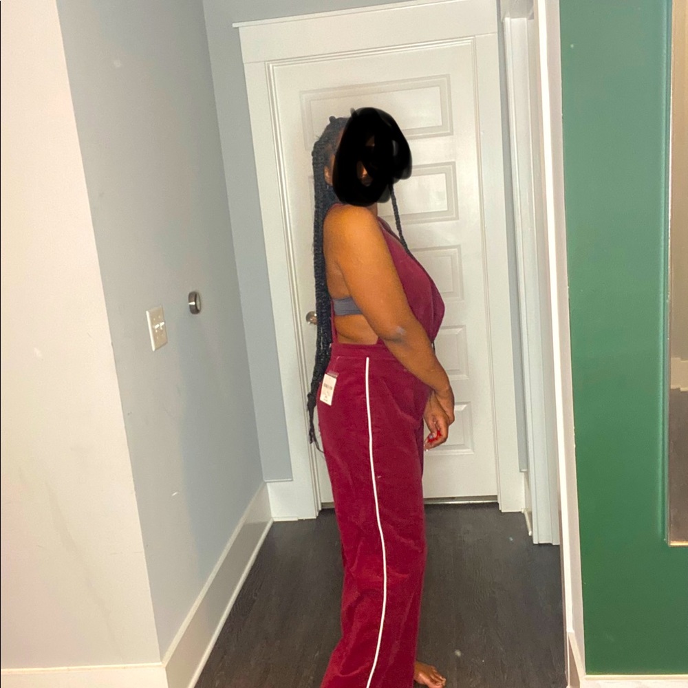 Burgundy jumpsuit